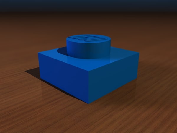 c4d lego brick - Lego brick 1x1x0,3 blue.c4d by David Croucher